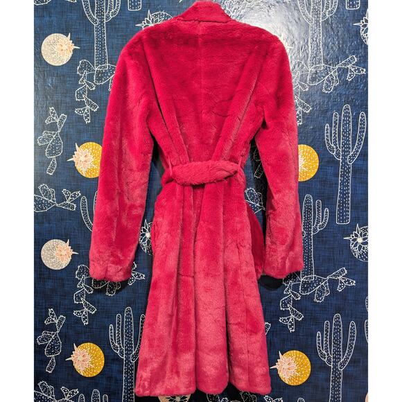 NWT Ramy Brook Sydney Faux Fur Jacket Coat Magenta Pink Women's Size Medium - Picture 4 of 6